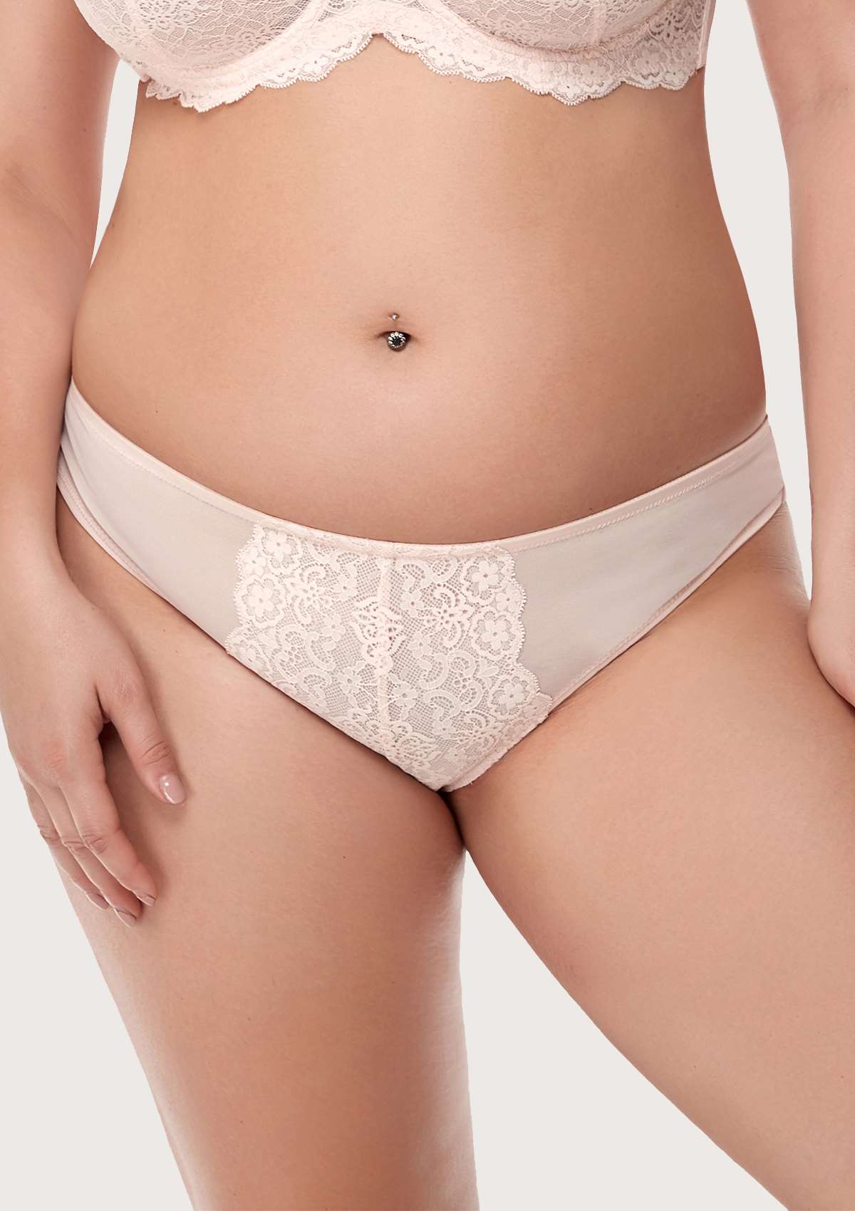 Nymphaea Front Floral Lace Bikini Underwear - HSIA