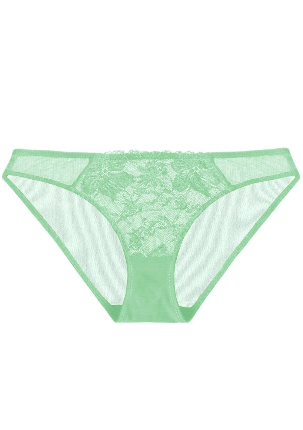 Candyskin Sea Green Lace Bra With Bikini Panty
