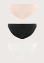 HSIA Ribbed Knit Cotton Bikini Underwear 3 Pack - HSIA