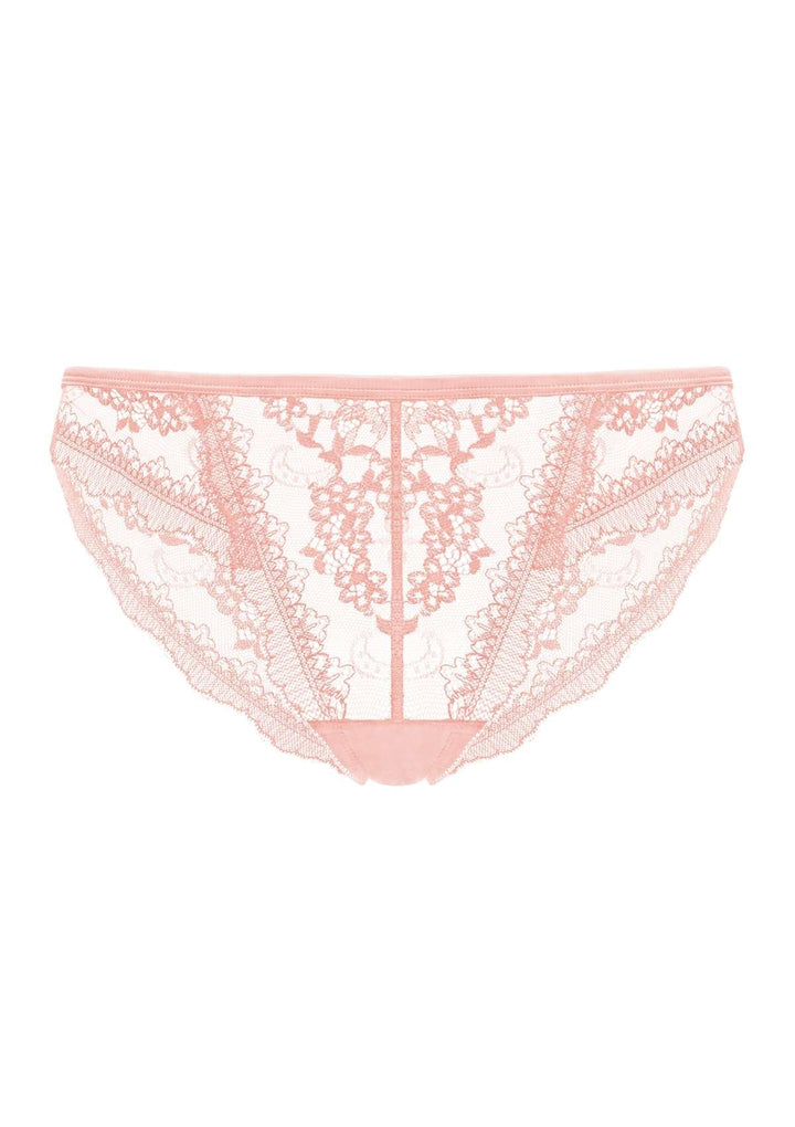 HSIA HSIA Floral Bridal Lace Back Cheeky Underwear Pink / S