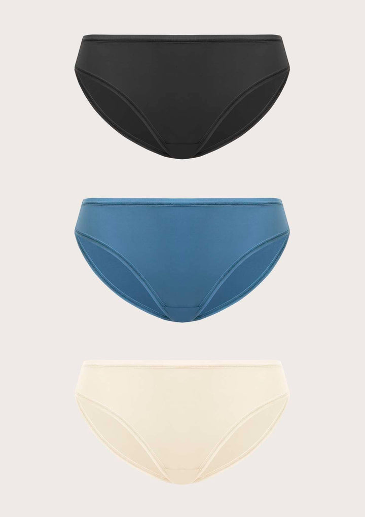 HSIA HSIA Smooth Comfort Hipster Underwear 3 Pack S / Black+Blue+Beige