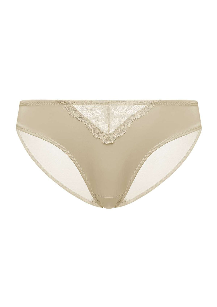 HSIA HSIA Satin Floral Lace Bikini Underwear M / Champagne