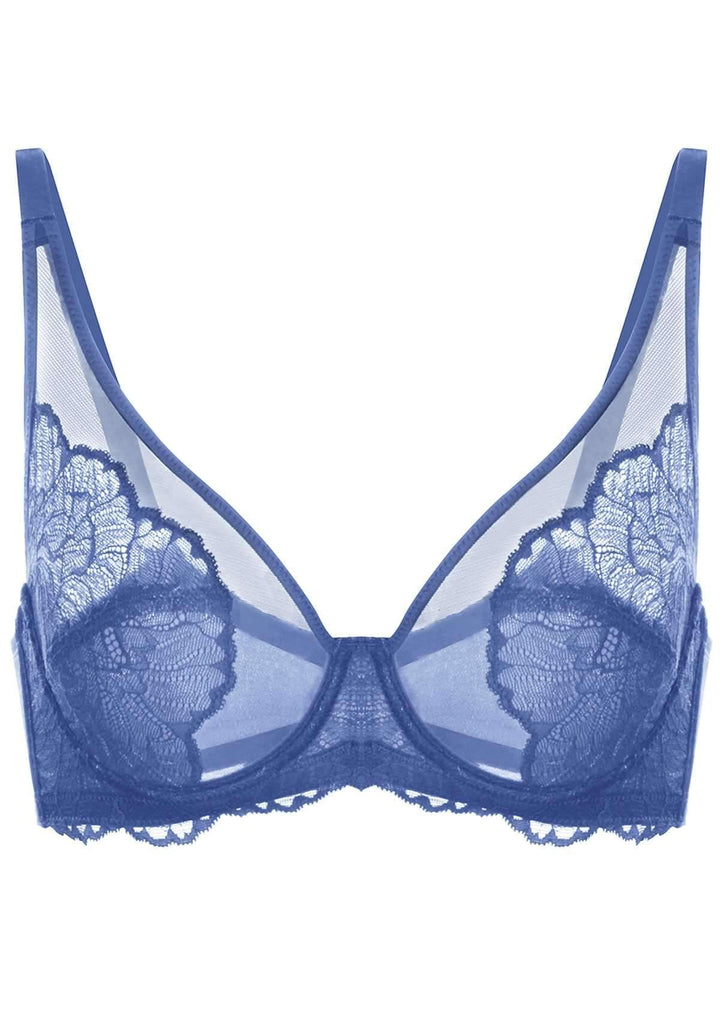 HSIA HSIA Blossom Blue Unlined Lace Bra