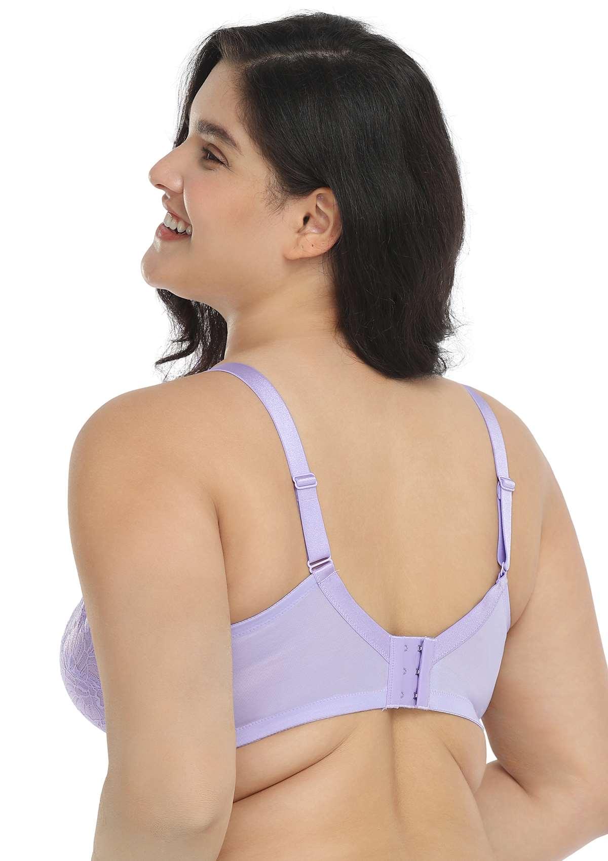 HSIA Blossom Purple Unlined Lace Bra - HSIA