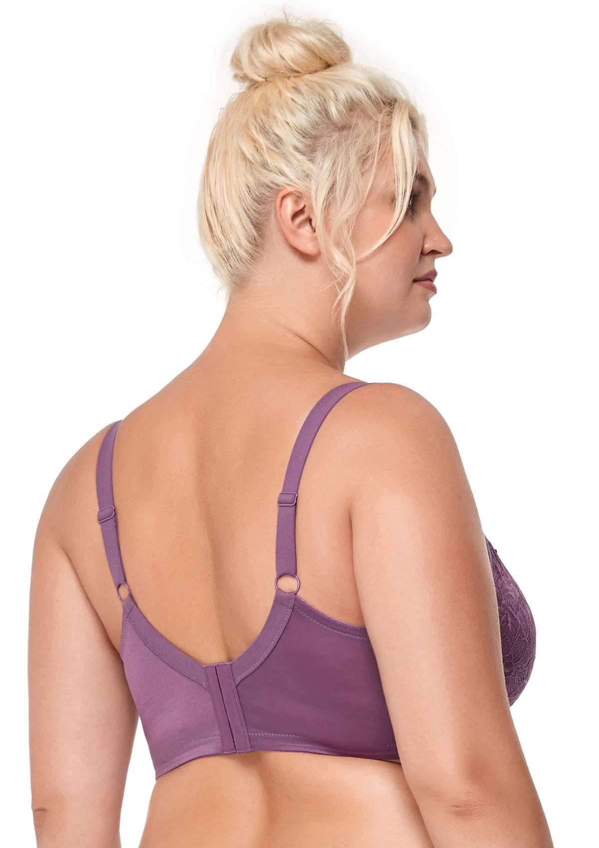 HSIA Blossom Purple Unlined Lace Bra - HSIA