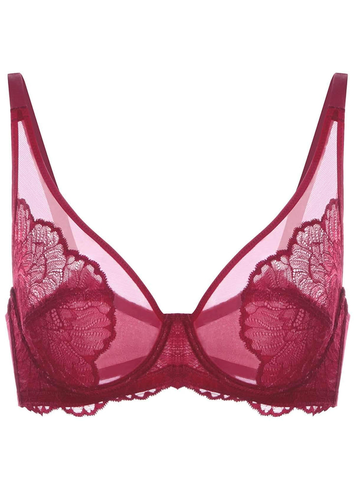 HSIA HSIA Blossom Red Unlined Lace Bra
