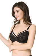Jessamine Contrast Color Lace Underwire Bra - HSIA