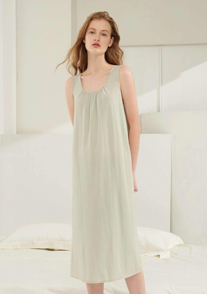 HSIA HSIA Deep U Sleeveless Sleepwear Dress