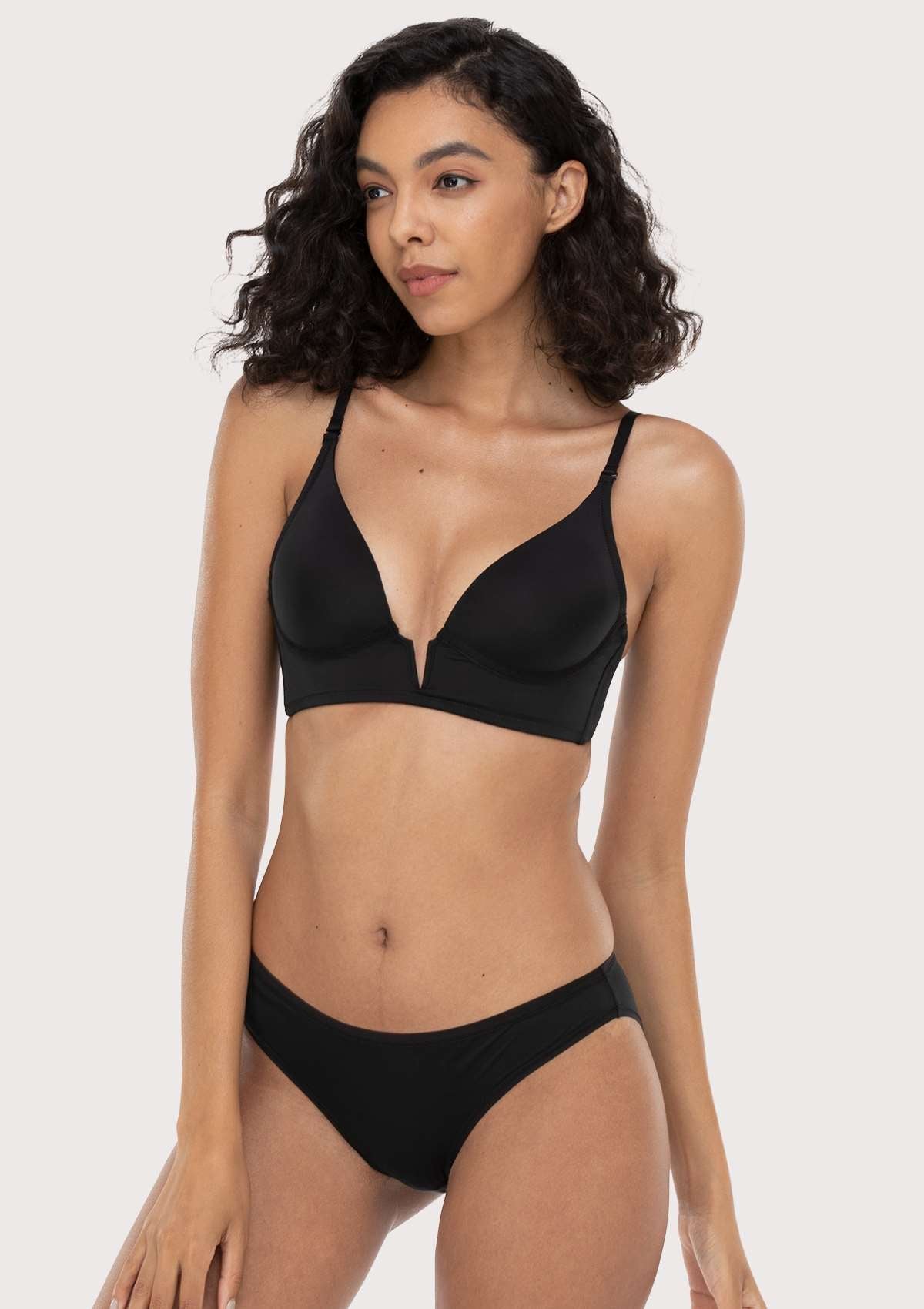 HSIA Deep V Plunge Low Back Wire Bra HSIA Deep V Plunge Low Back Wire Bra