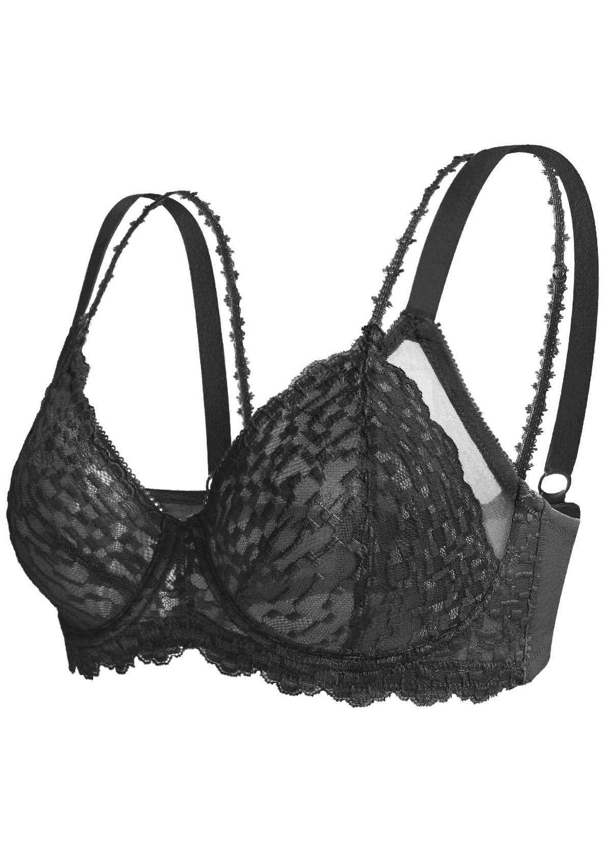 Overkill Double Straps Full Lace Bra - HSIA