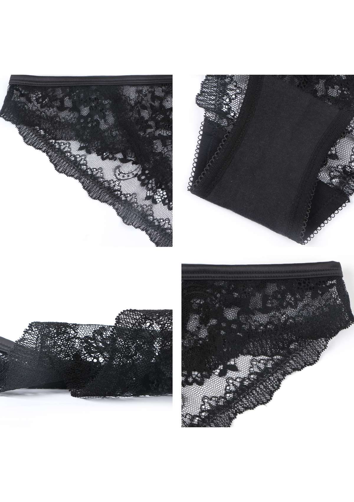 HSIA Floral Bridal Lace Back Bikini Underwear - HSIA