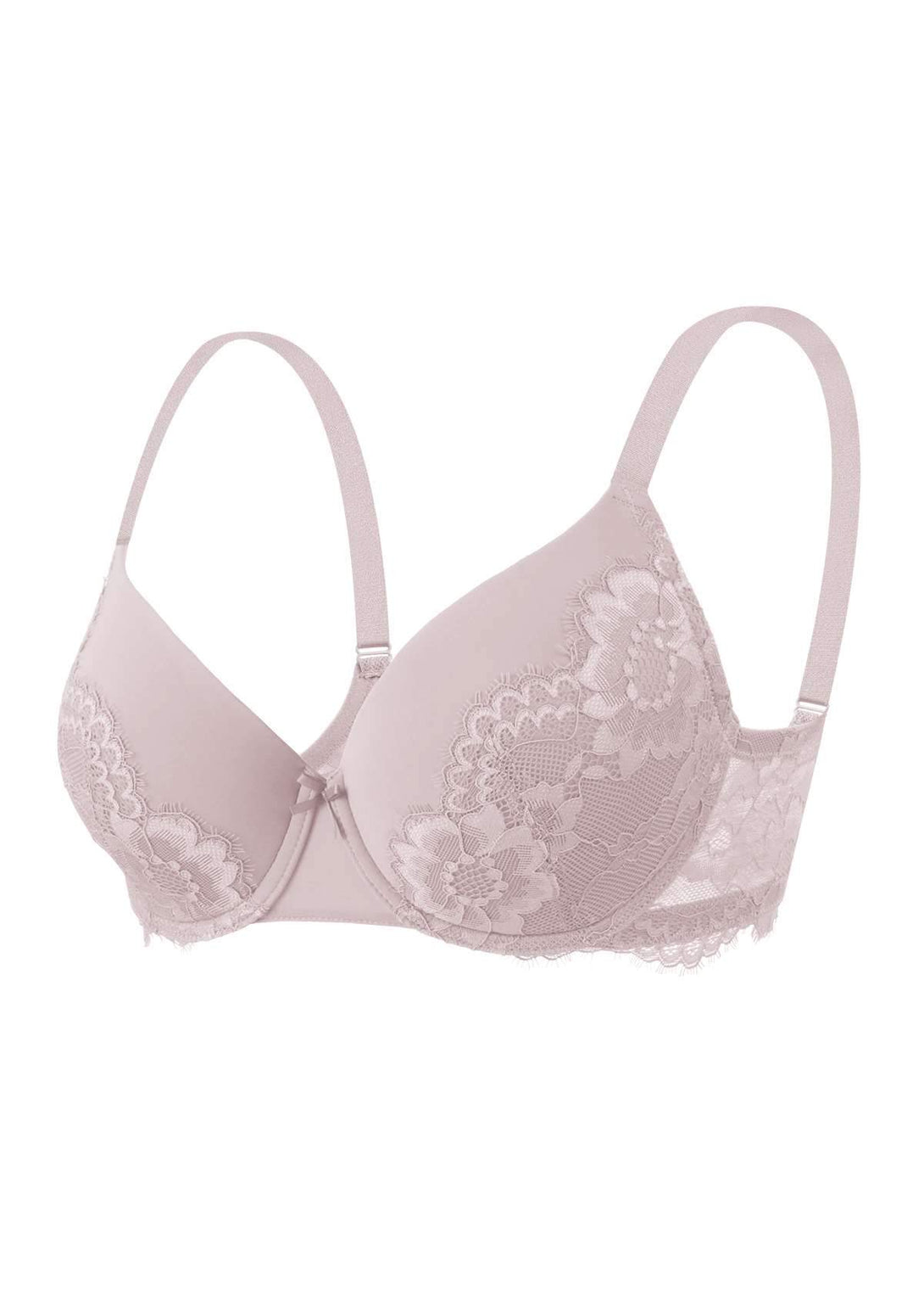  Self Expressions Foam Cup High Lace Back Bra (SE1145) 34A/Sheer  Pale Pink : Clothing, Shoes & Jewelry