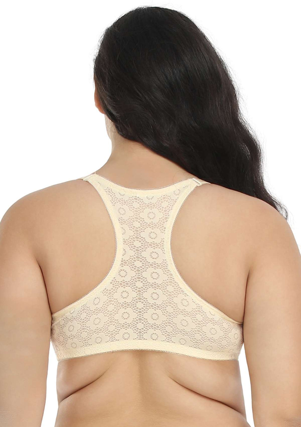HSIA Serena Front-Close Lace-Back Racerback Back-Support Bra