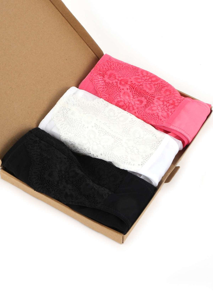 HSIA HSIA Front Flower Lace 3 Pack
