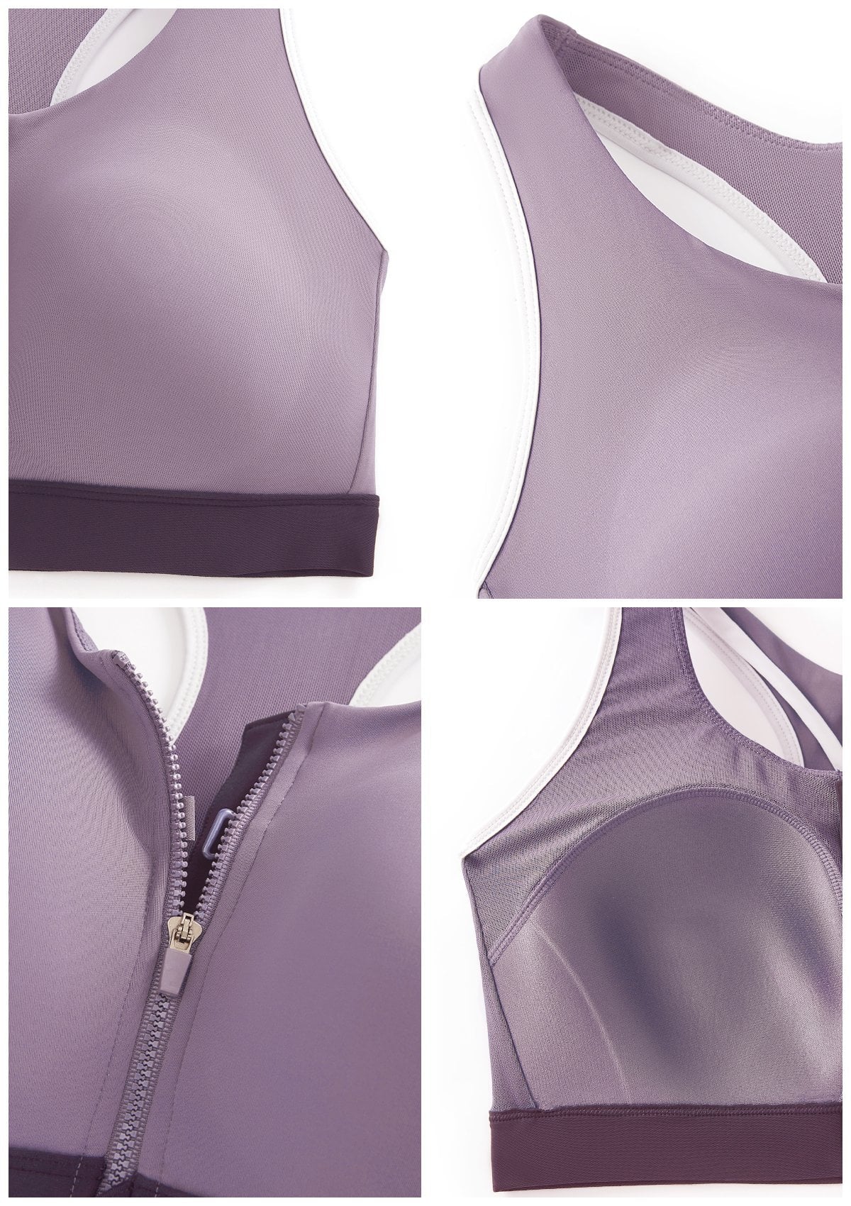 HSIA Front Zip Medium-Impact Sports Bra - HSIA