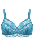 HSIA Horizon Blue Sunflower Underwire Lace Bra - HSIA