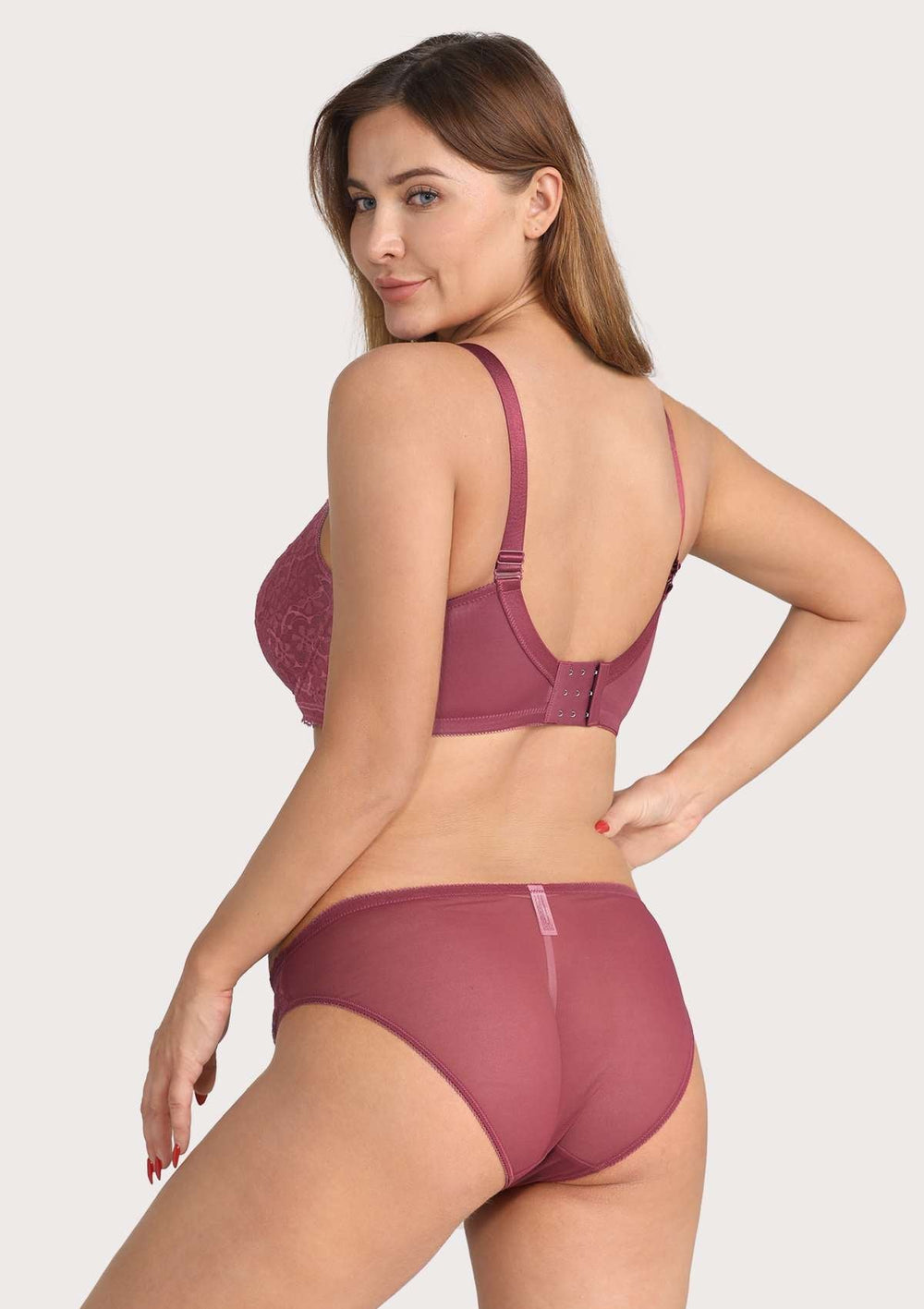 HSIA Anemone Sexy Lace Bra Panty Set: Thick Strap Bra
