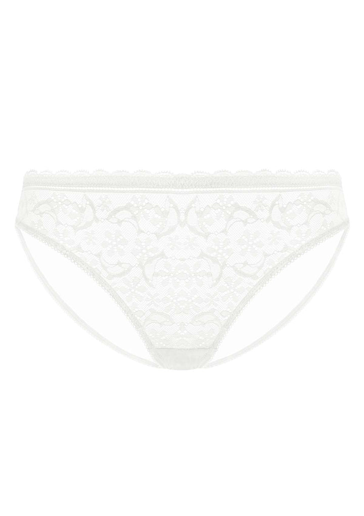 HSIA HSIA Lace Dolphin Mid-low Rise White Bikini Underwear