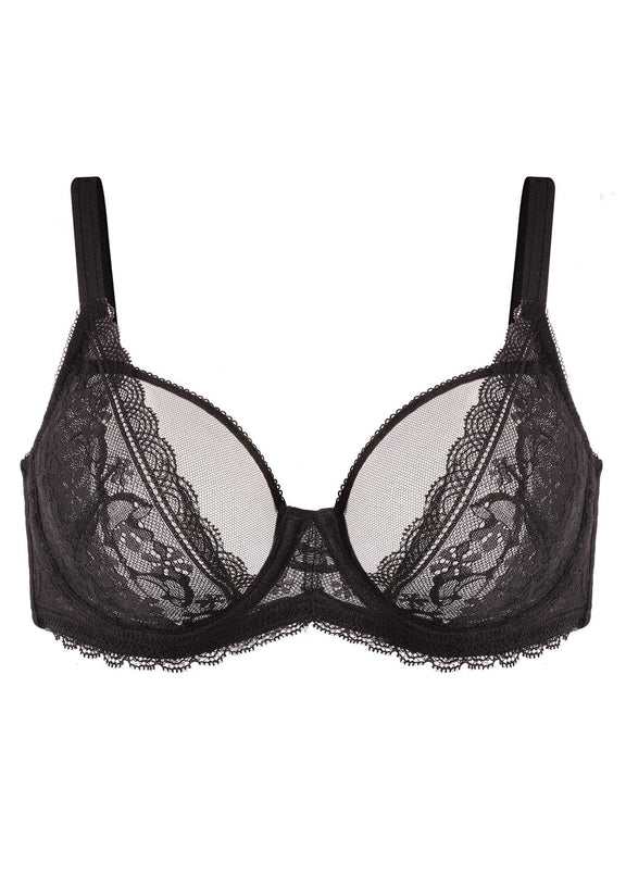White Anemone Unlined Dolphin Lace Underwire by HSIA
