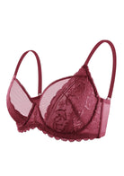 Anemone Unlined Dolphin Lace Underwire Bra - HSIA