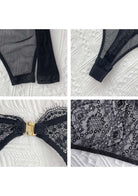 HSIA Lace Long Sleeve Teddy - HSIA