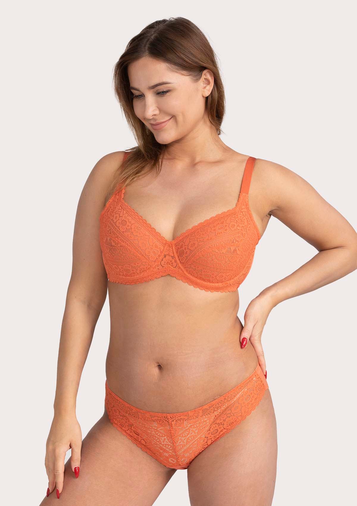 HSIA Leaf Flower Lace Underwire Bra - HSIA