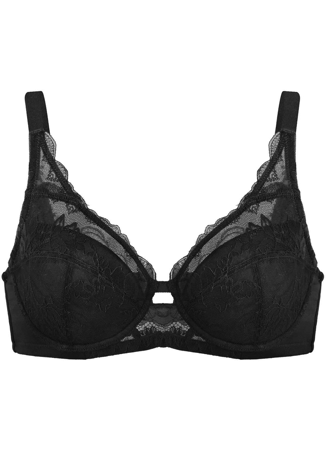 HSIA Women's Underwire Unlined Bra Minimizers Non-Padded Bra Full Coverage  Lace Mesh Sexy Sheer Plus Size Bra 32C-42DDD Black : : Clothing,  Shoes & Accessories