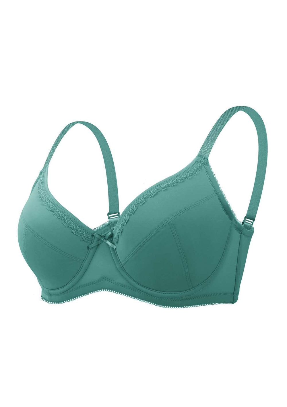 harmtty Women Bra Hollow Out Breathable Solid Color Padded