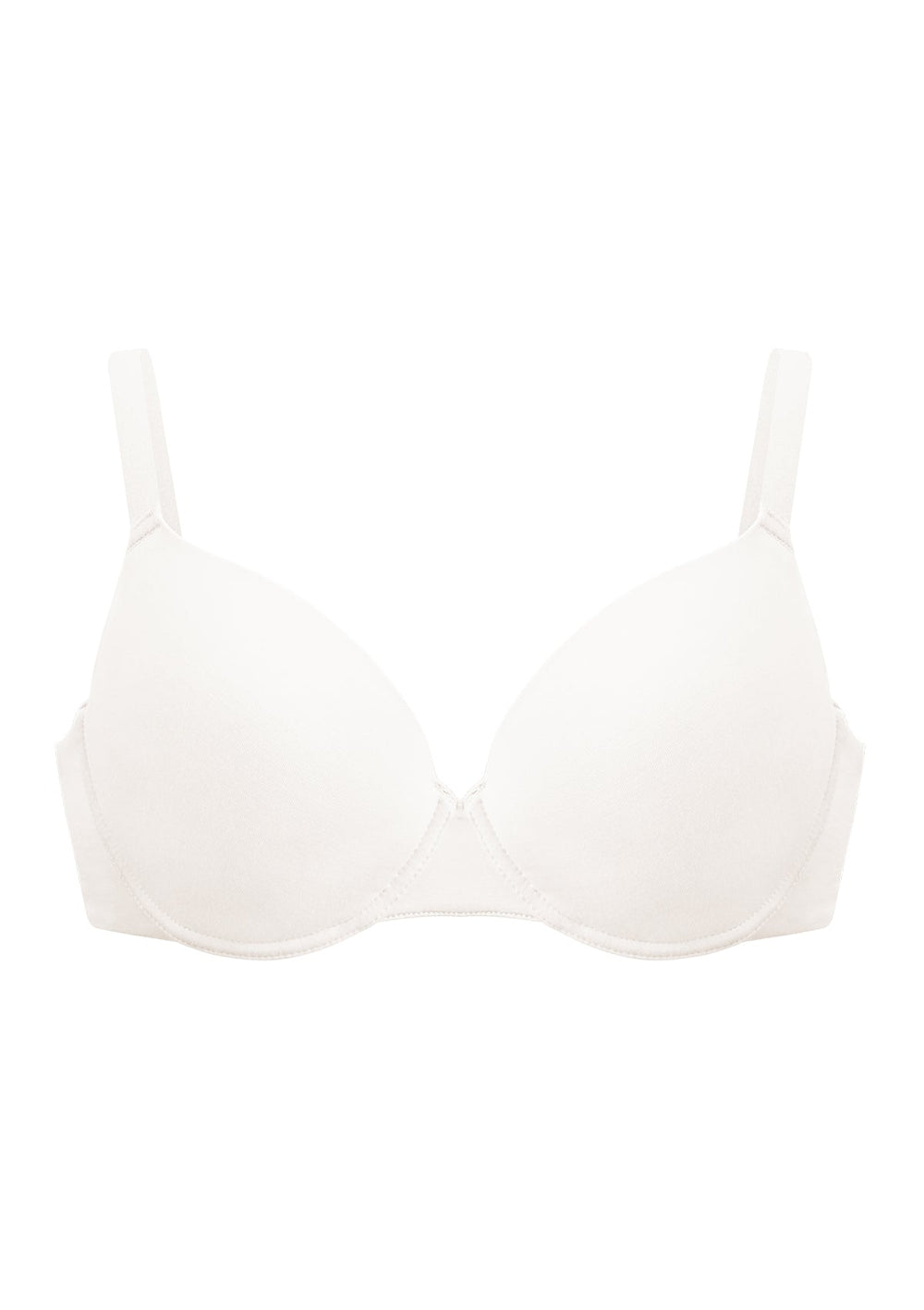 Buy Women's Under-Wired Padded Polyester Elastane Stretch Full Coverage T-Shirt  Bra with Breathable Spacer Cup and Adjustable Straps - White FE43