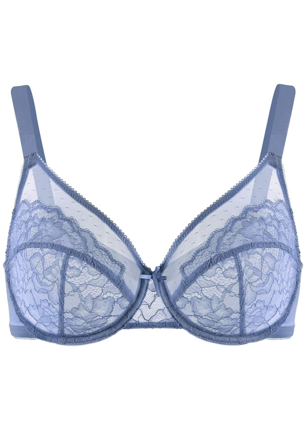 New Look lace underwire bra in light blue