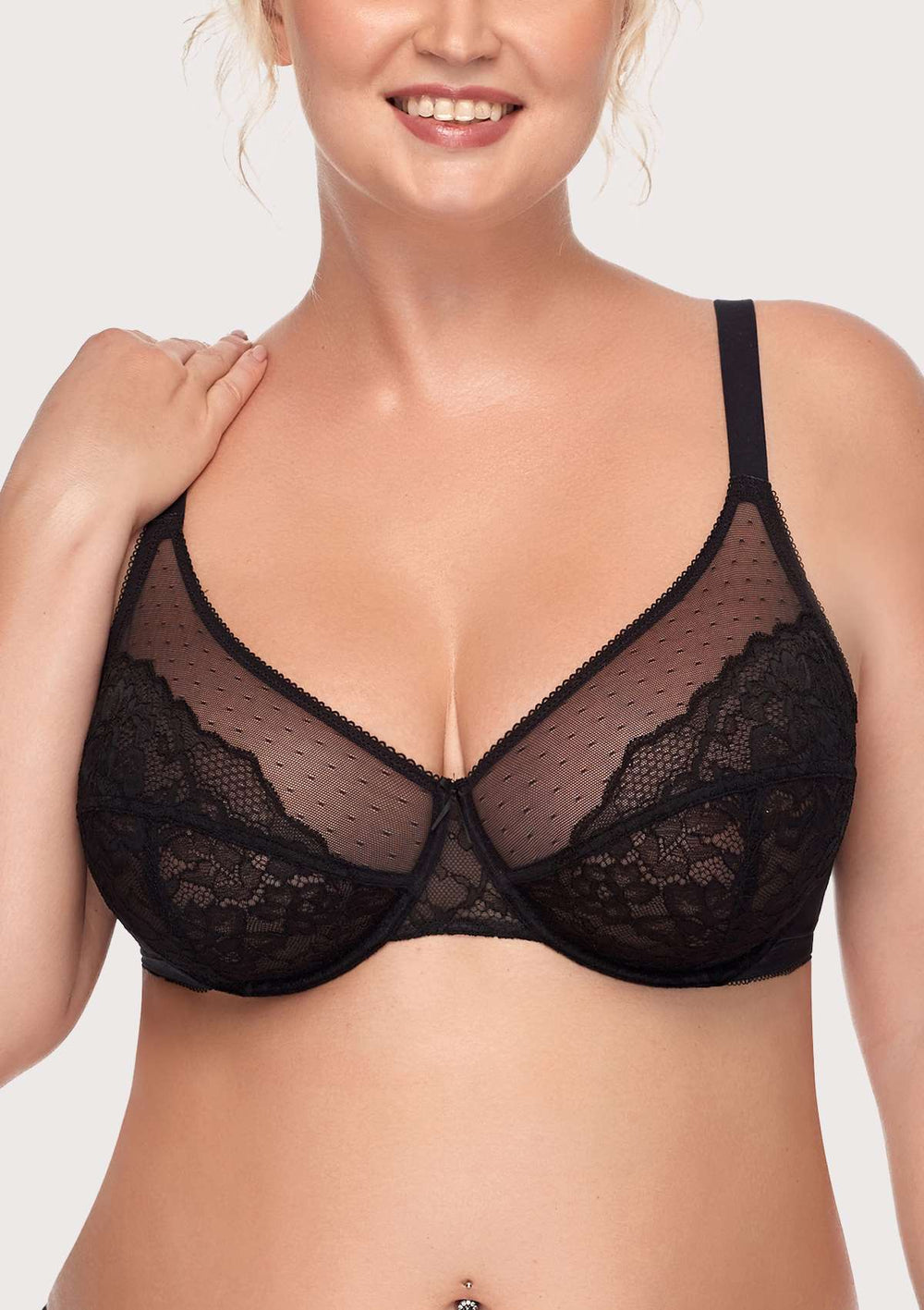 HSIA Enchante Lace Wire Bra for Lifting and Separating Large Breasts