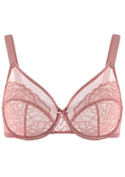 (Cardi B recommends)Enchante Light Coral Lace Underwire Bra - HSIA