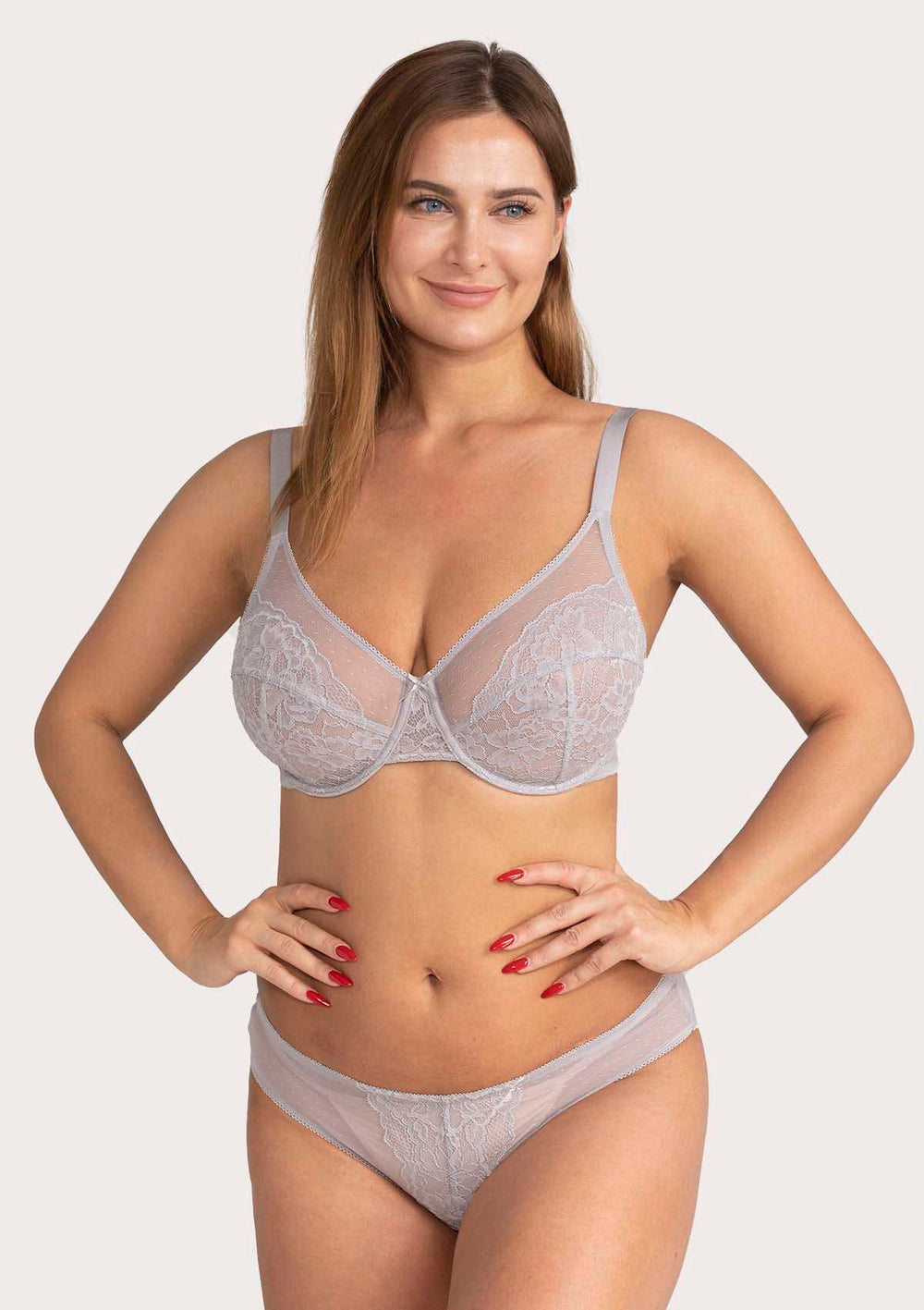 HSIA Enchante Lace Bra and Panties Set: Back Support Bra for Posture