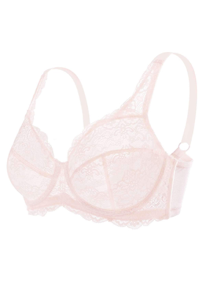 HSIA HSIA Pink All-Over Floral Lace Bra
