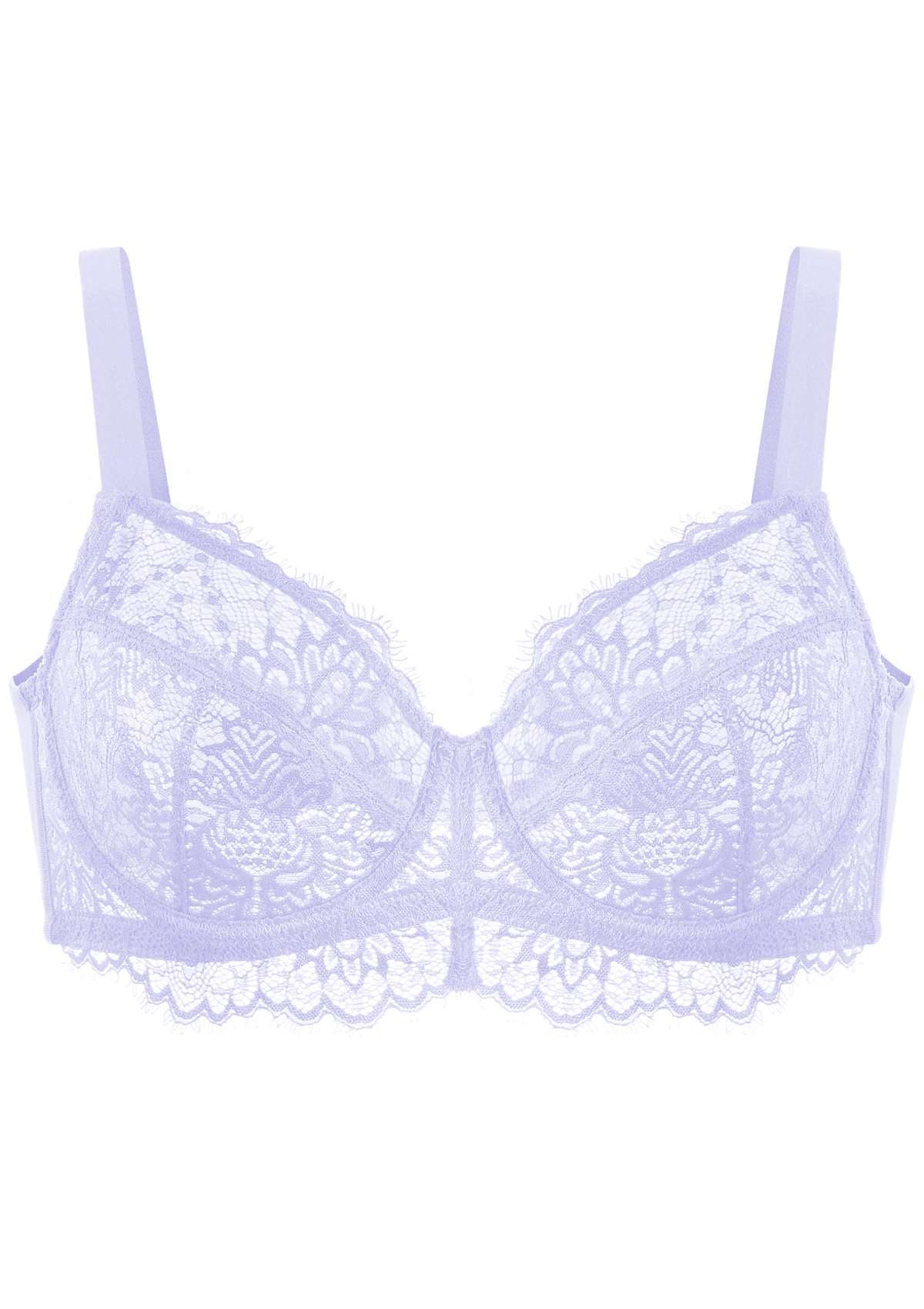 HSIA Purple Sunflower Underwire Lace Bra - HSIA