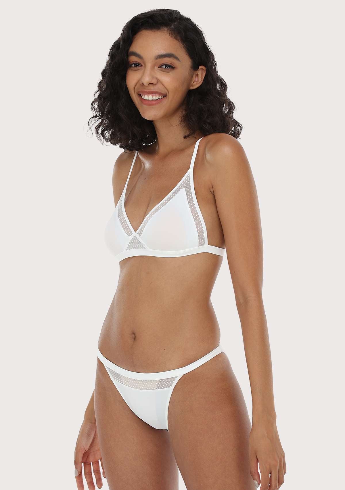 HSIA Polka Dots Triangle Wireless Bralette - HSIA