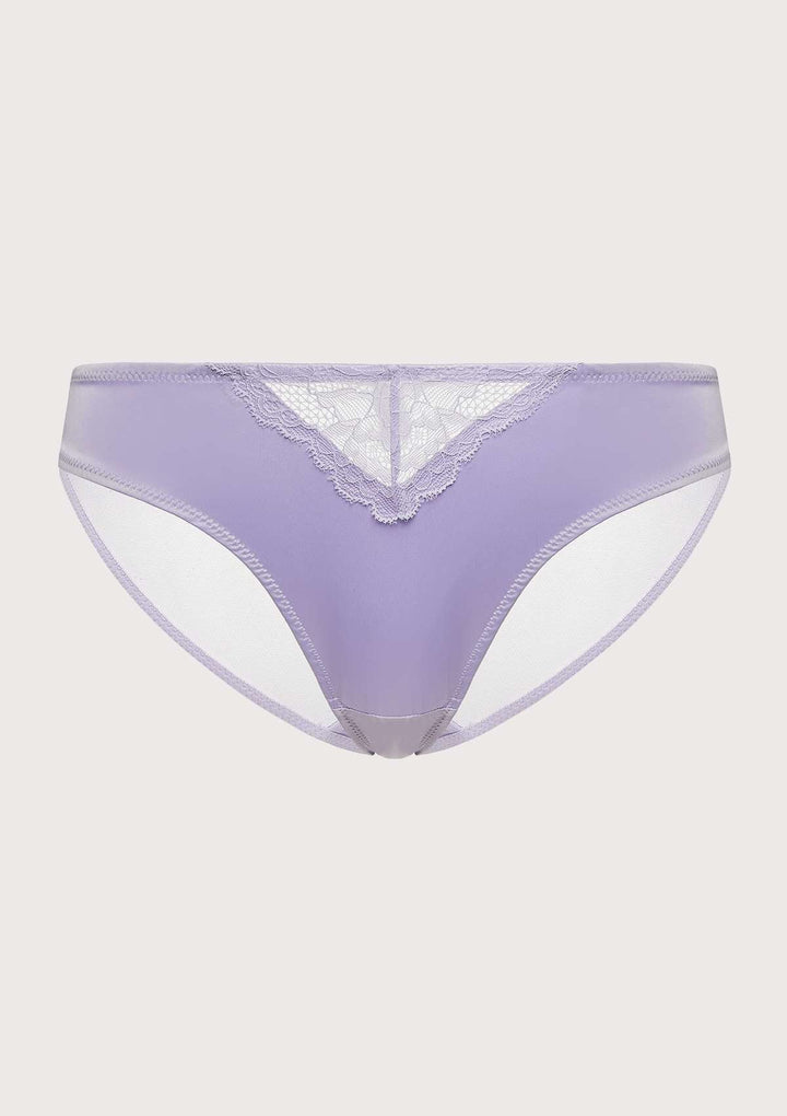 HSIA HSIA Purple Satin Floral Lace Bikini Underwear