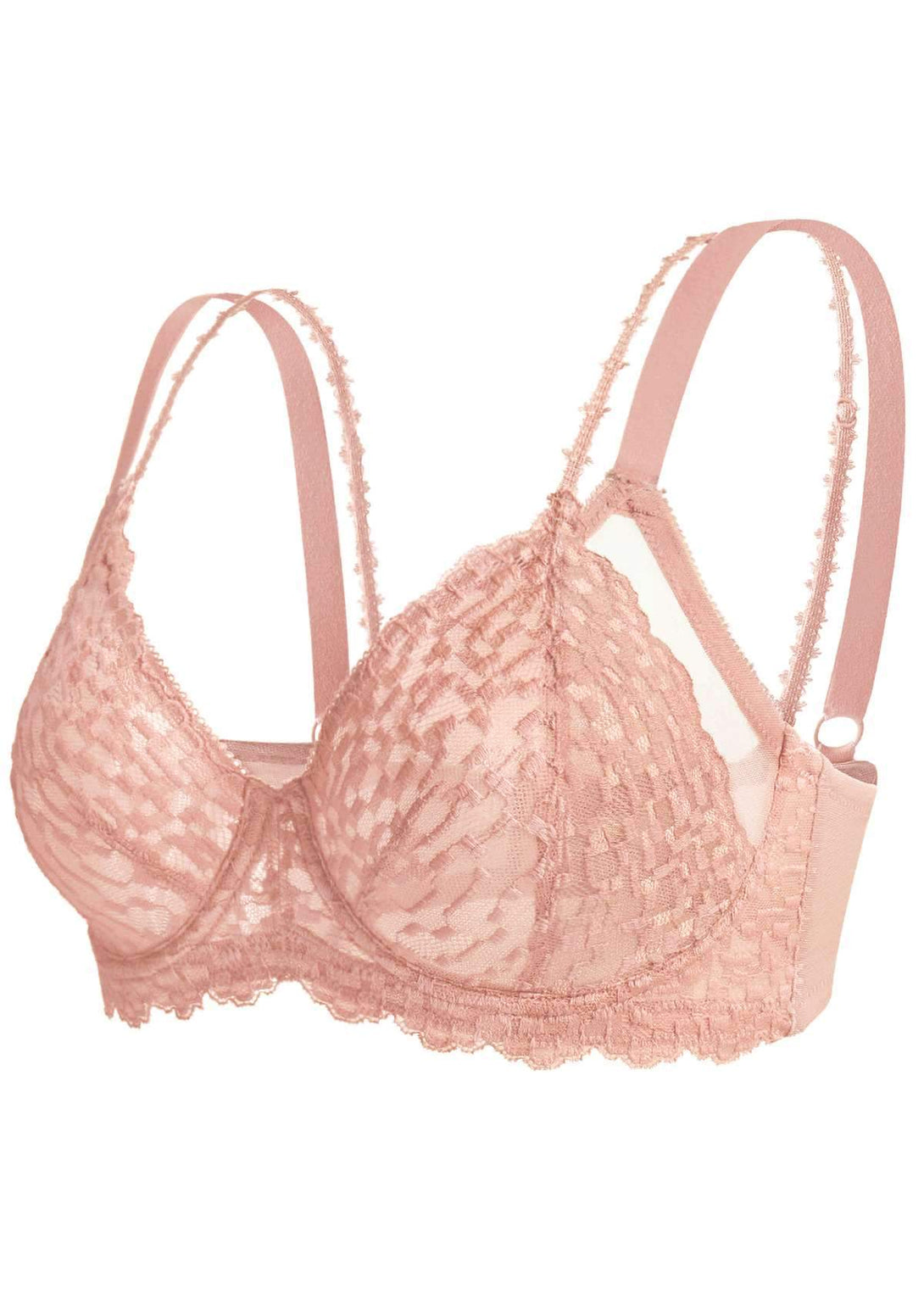 HSIA HSIA Red Double Straps Full Lace Bra