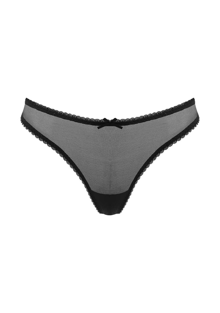 HSIA HSIA Sexy Mesh Eyelash Lace Trim Thong Underwear 3 Pack