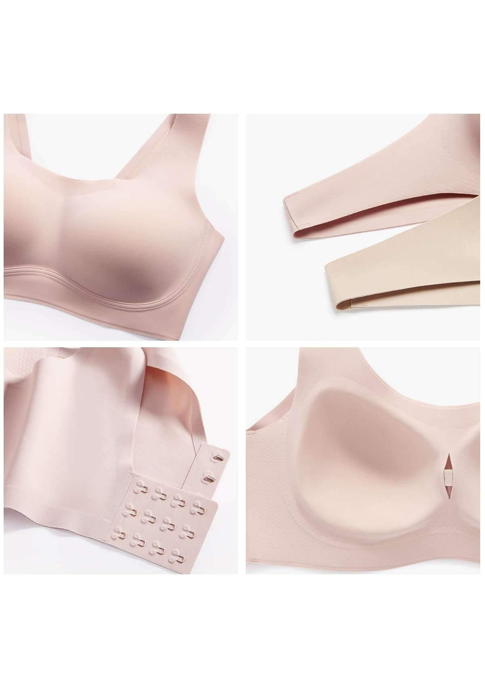 HSIA Wide Strap Seamless Removable Padded Cooling Wireless Bra
