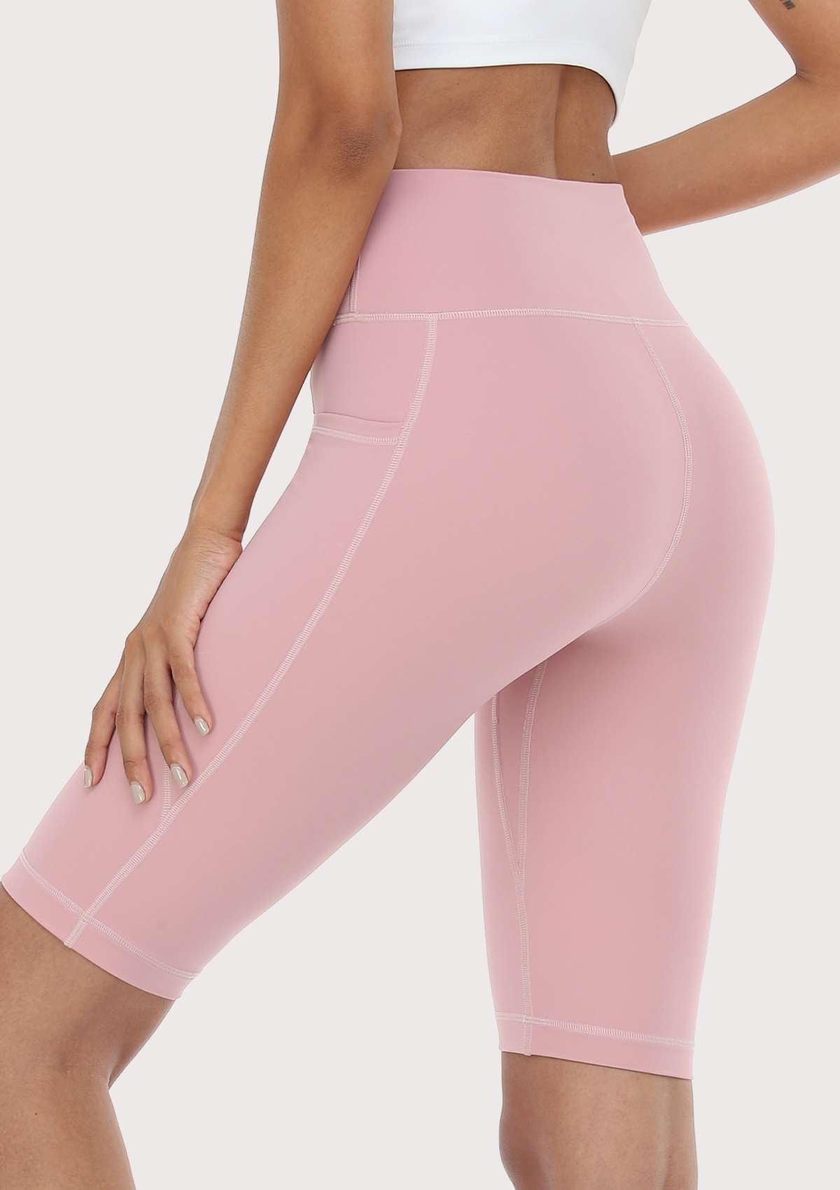 LEAPX Fluent High-Waist Sports Bike Shorts - HSIA