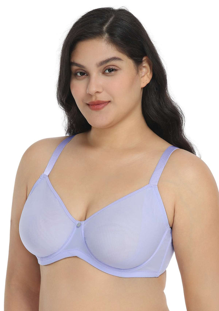 HSIA Ultimate Comfort Unlined Mesh T-shirt Underwire Bra